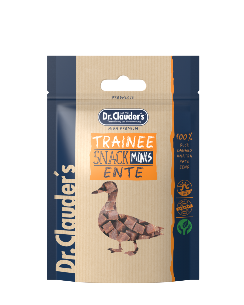 Dr.Clauder's Trainee Snack Minis с патица – лакомства за кучета и котки, 50 г