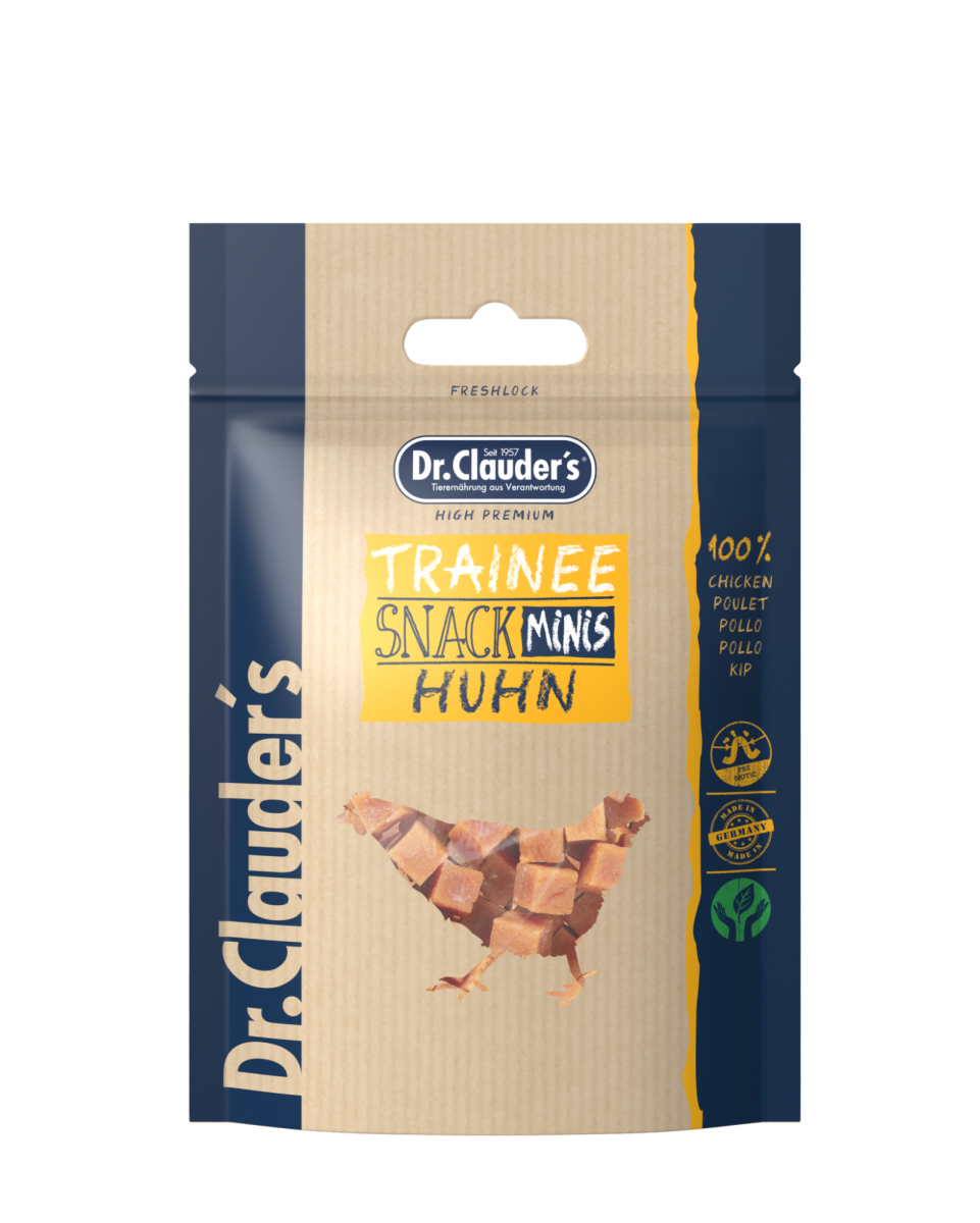 Dr.Clauder's Trainee Snack Minis с пиле – лакомства за кучета и котки, 50 г