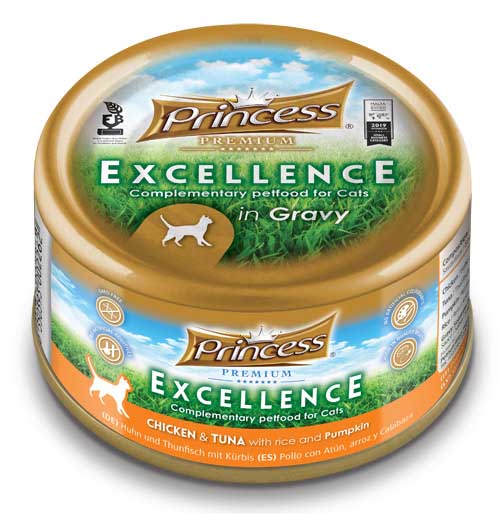 Princess Premium Excellence Пиле и риба тон с ориз и тиква