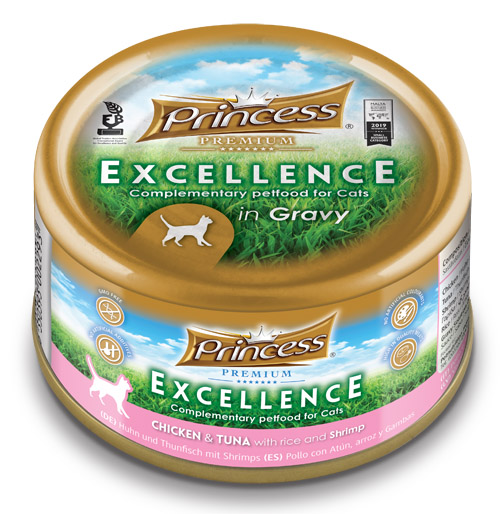 Princess Premium Excellence Пиле и риба тон с ориз и скариди