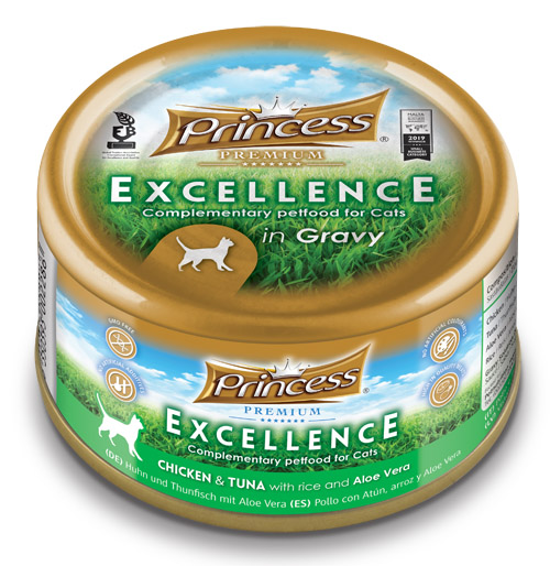Princess premium excellence Пиле и риба тон с ориз и алое вера