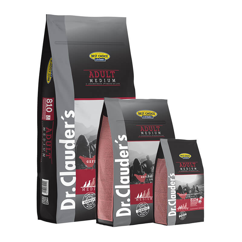 Dr.Clauder's Best Choice Adult Medium – суха храна за израснали кучета от средни породи, 350 гр / 4 кг / 12,5 кг
