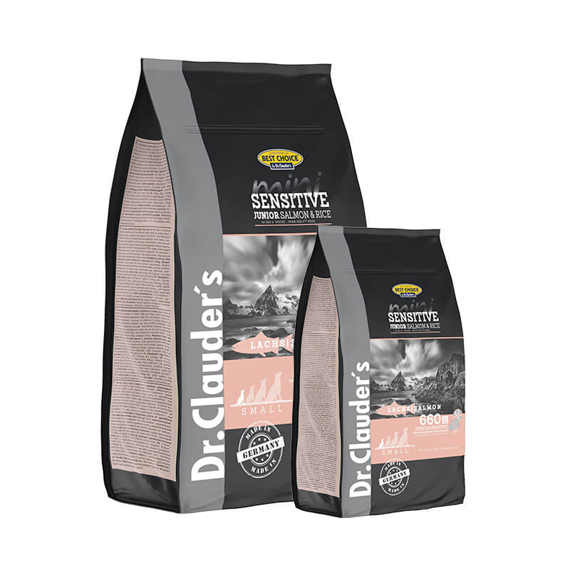 Dr.Clauder's Best Choice Mini Junior Lachs & Reis – суха храна за подрастващи кучета от малки породи, 400 гр / 2 кг