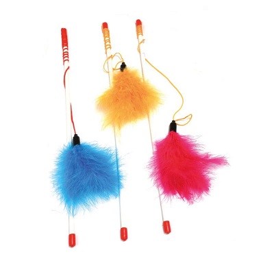 Croci Wand with Feathers – играчка въдица за котки с пера