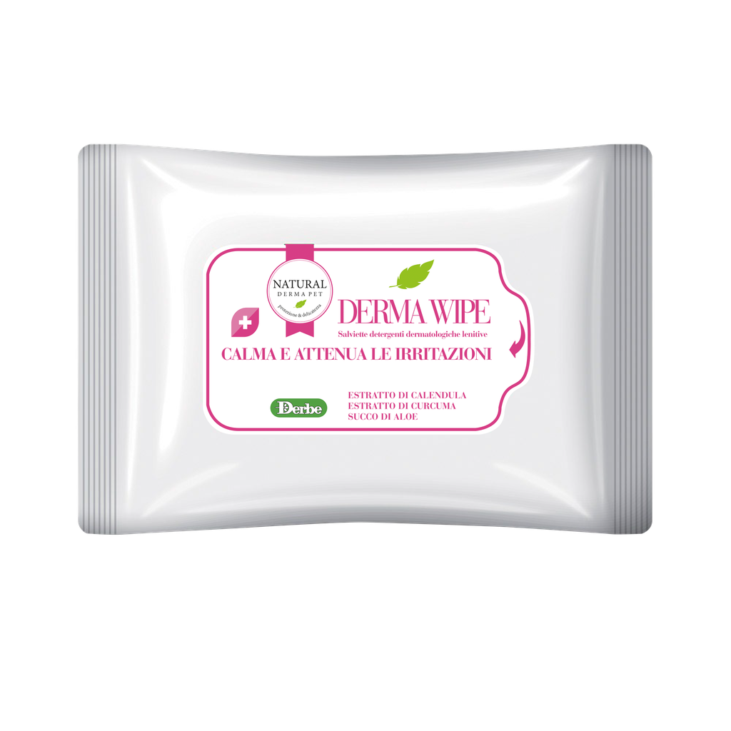 Мокри кърпички за кучета и котки Sensitive Skin Aloe & Turmeric NATURAL DERMA PET