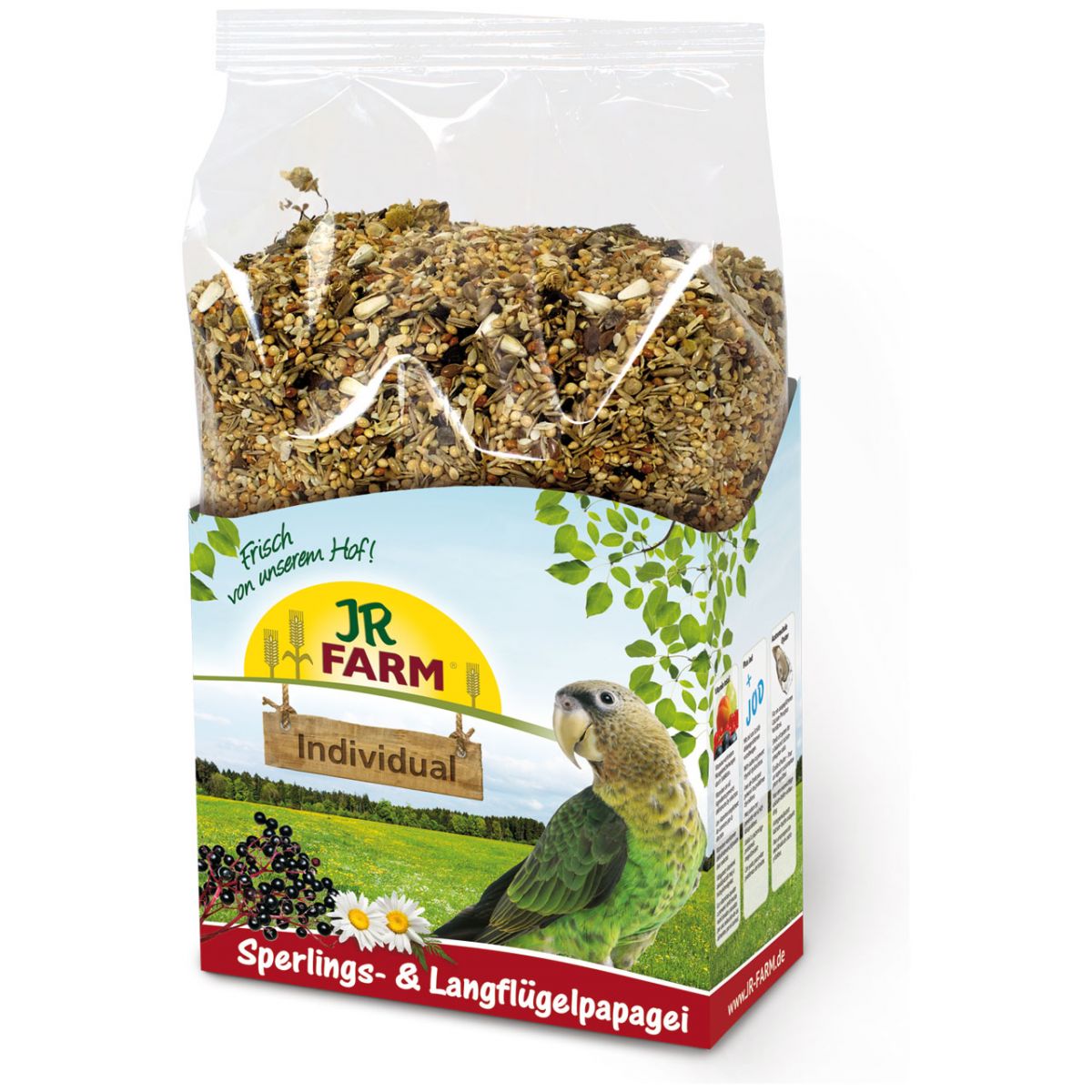 Пълноценна храна за папагали и дългокрили папагали 1кг JR Farm
