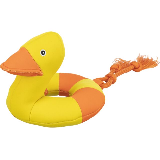 Trixie Aqua Duck Toy – плаваща патица с въже за апортиране