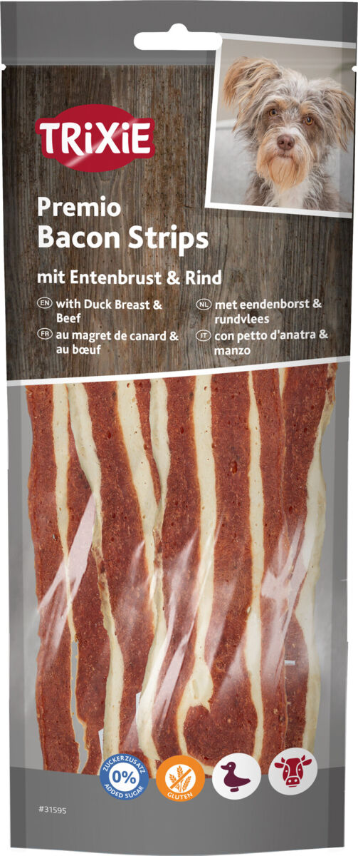 Bacon Strips с патешко и телешко за куче TRIXIE