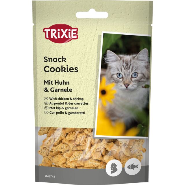 Trixie хрупкави бисквити с пиле и скарида – лакомство за котки, 50 гр