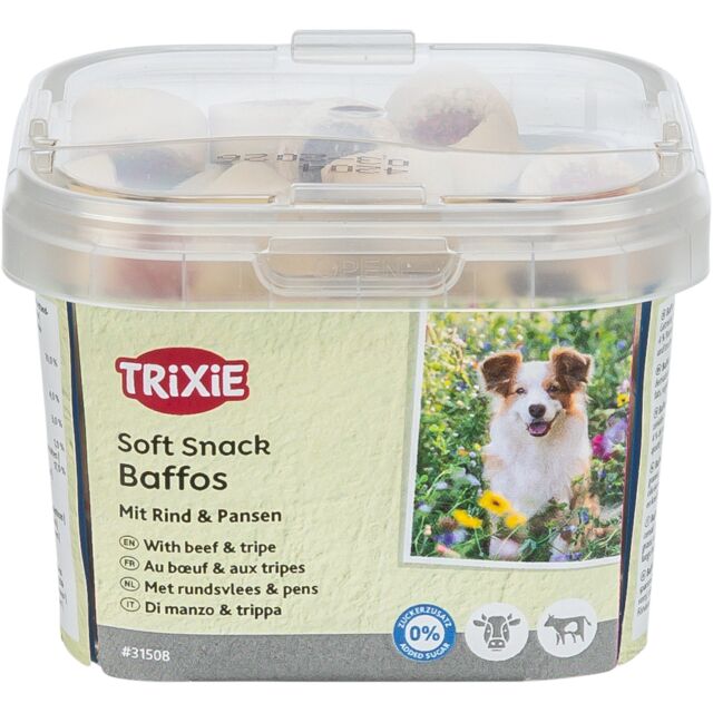 Trixie Soft Snack Baffos – меки хапки със зелено шкембе, 140 гр 