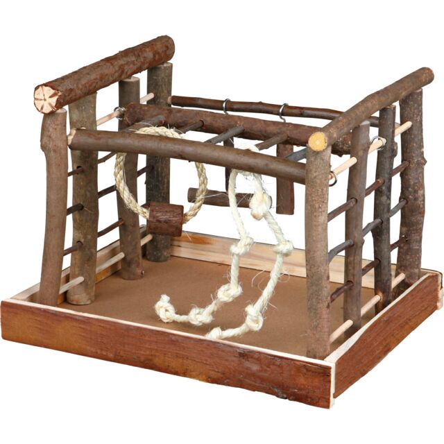 Trixie Playground – дървена площадка за птици, 35×29×25 см