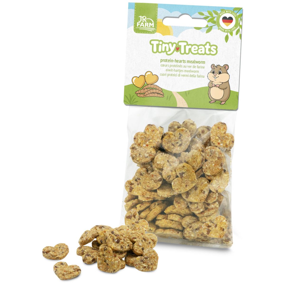 Tiny Treats Protein Hearts Mealworm лакомство JR Farm