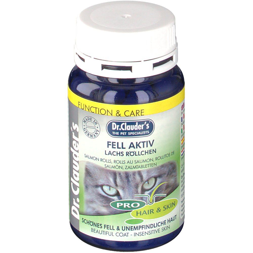 Dr.Clauder's Fell Aktiv ролца със сьомга – добавка за кожа и козина при котки, 100 гр