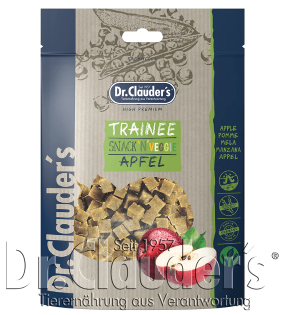 Dr.Clauder's Trainee Snack с ябълка и фъстъчено масло – лакомства за кучета и котки, 80 г