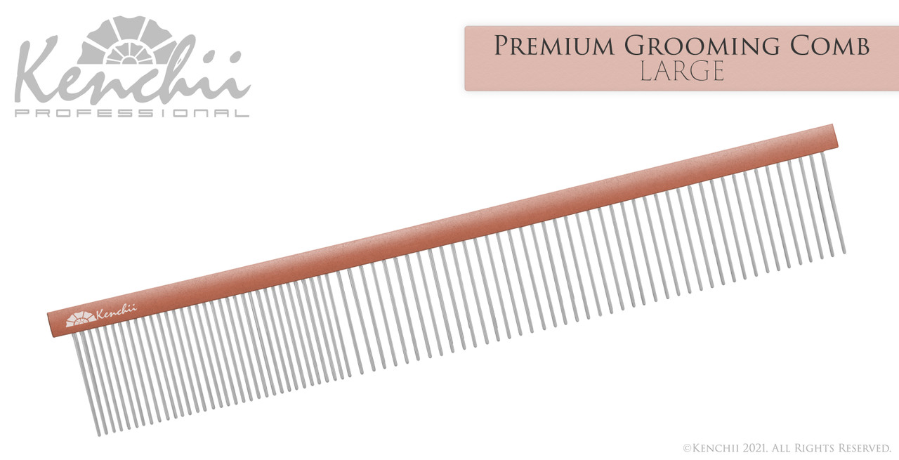 Kenchii Premium Satin Rose Gold Grooming Comb – 9.8