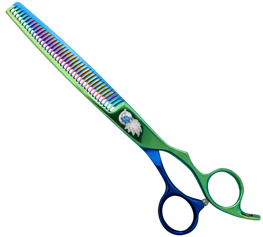 Kenchii Peacock Thinner 39T – филажна ножица за груминг, 16.5 см