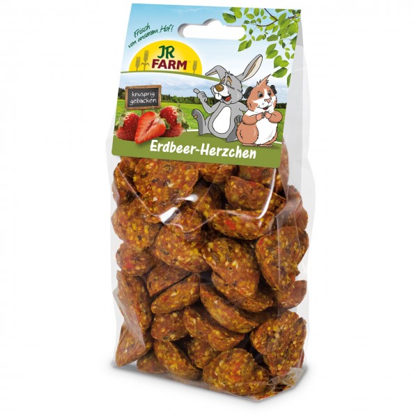 JR FARM Strawberry Hearts – Натурални ягодови сърца за гризачи