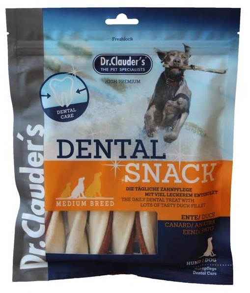 Dr.Clauder's Dental Snack – патица, за средни породи, 170 гр