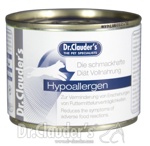 Dr.Clauder's Hypoallergen Diät – диетична консервирана храна за котки с хранителни алергии или непоносимости, 200 гр
