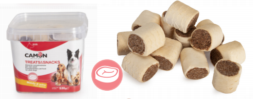 Лакомства за куче под формата на бисквитка с вкус на свински мозък