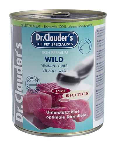 Dr.Clauder's Selected Meat Wild – консервирана храна за кучета с дивечово месо, 400 гр / 800 гр