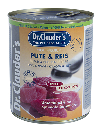 Dr.Clauder's Selected Meat Pute & Reis – консервирана храна за кучета с пуешко месо и ориз, 400 гр / 800 гр