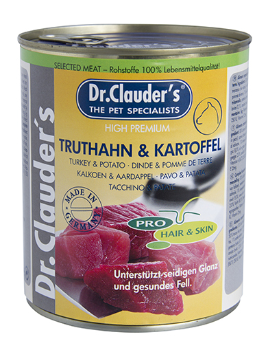 Dr. Clauder's Selected Meat Truthahn & Kartoffel – Консерва с пуйка и картофи за кучета, 400 гр / 800 гр